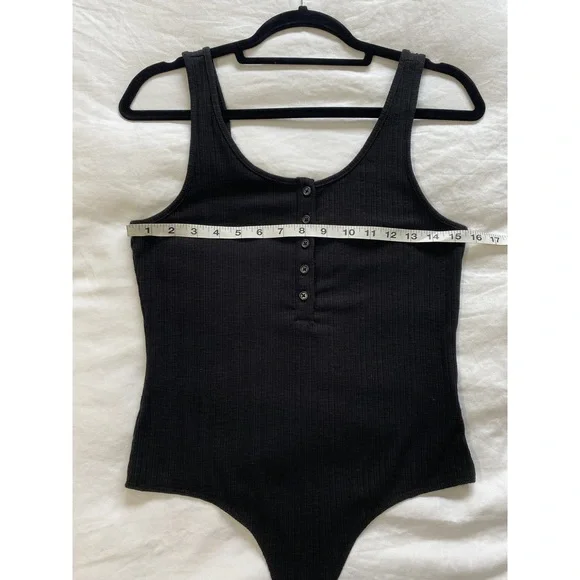 Z Supply Black Ribbed Body Suit Size Medium - Picture 5 of 9